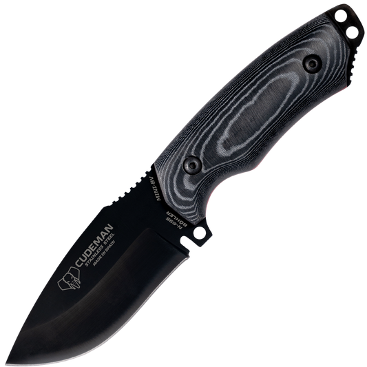 Cudeman Mini Boina Verde Micarta negra hoja pavonada