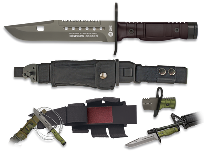 CUCHILLO TÁCTICO K25 TITANIUM COATED