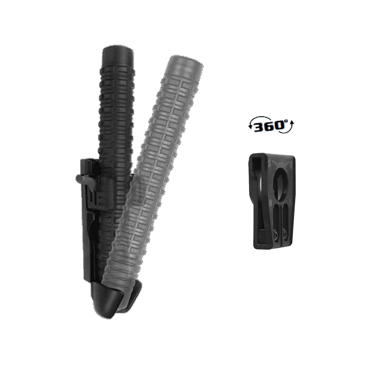Porta defensa extensible giratoria